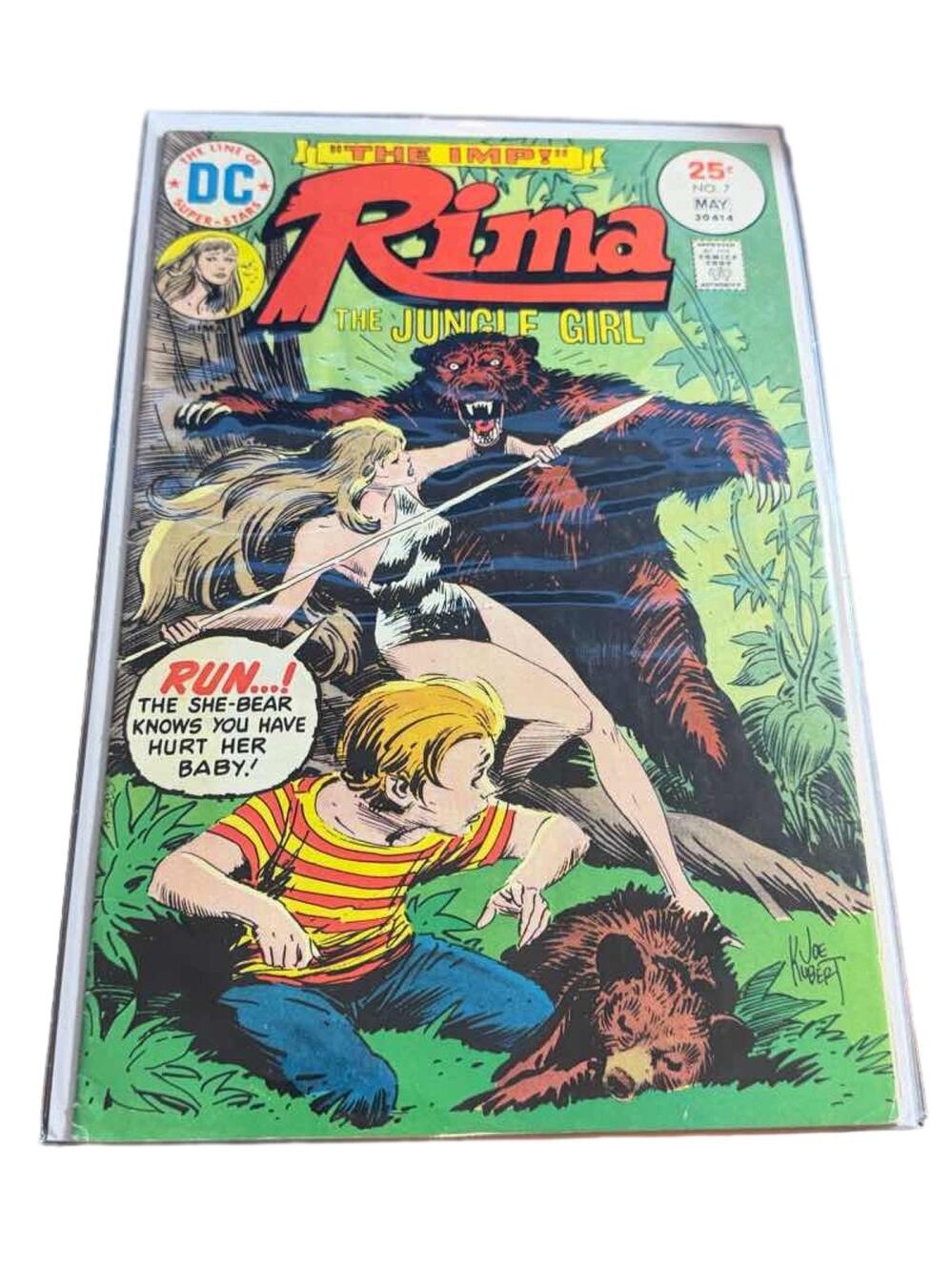 Rima the Jungle Girl #7 (1975) DC Comics Joe Kubert Cover The Imp